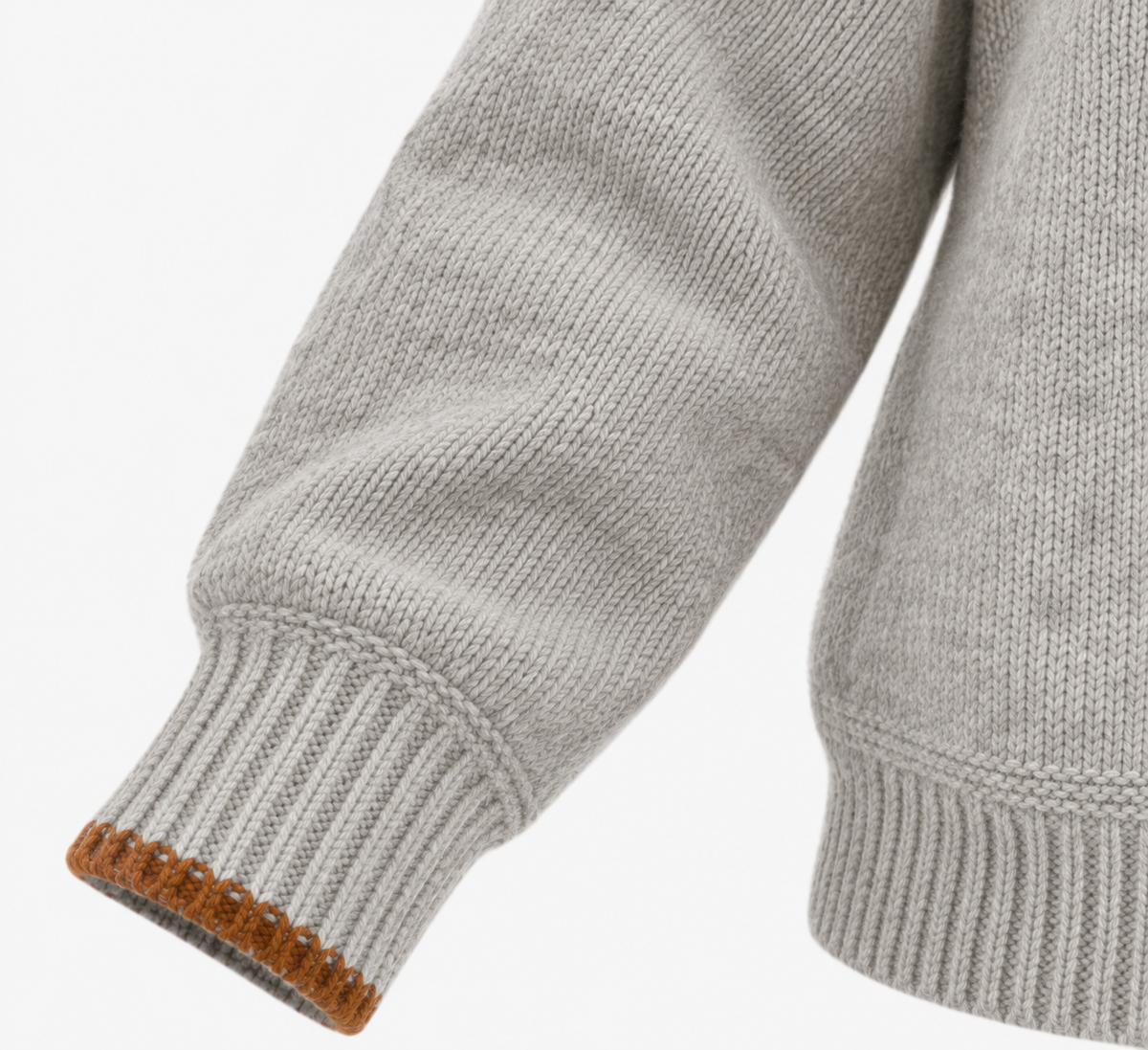 Jersey de Punto Gris con Detalle Contraste