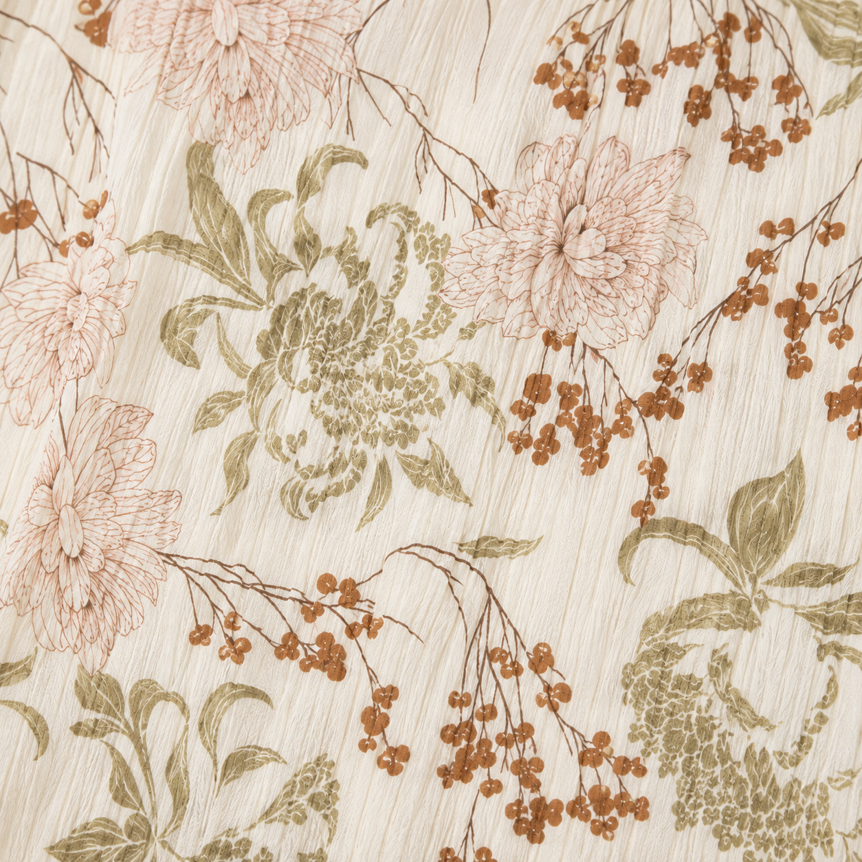 Blusa Bambula Beige Estampado Floral