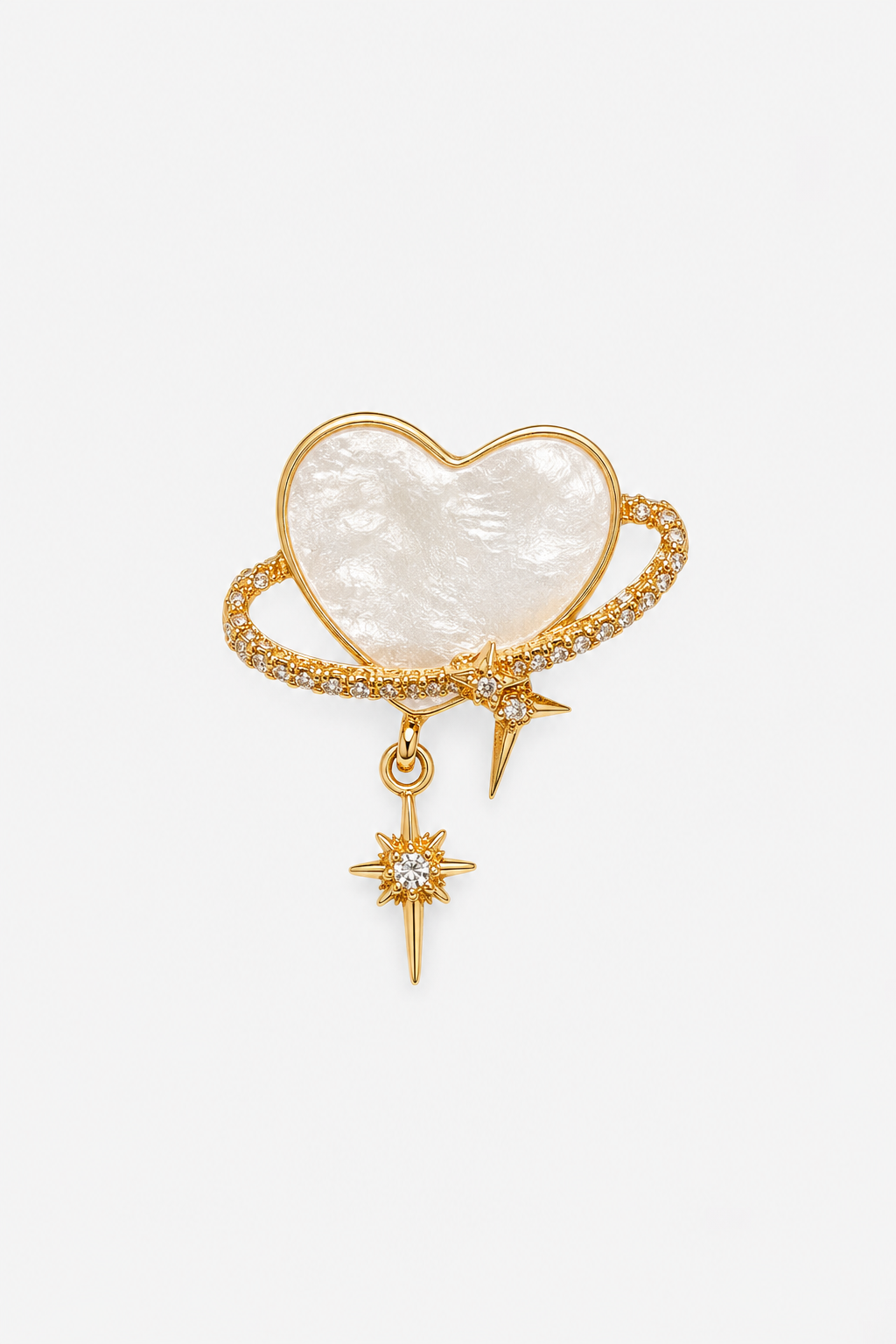 Broche nacarado dorado