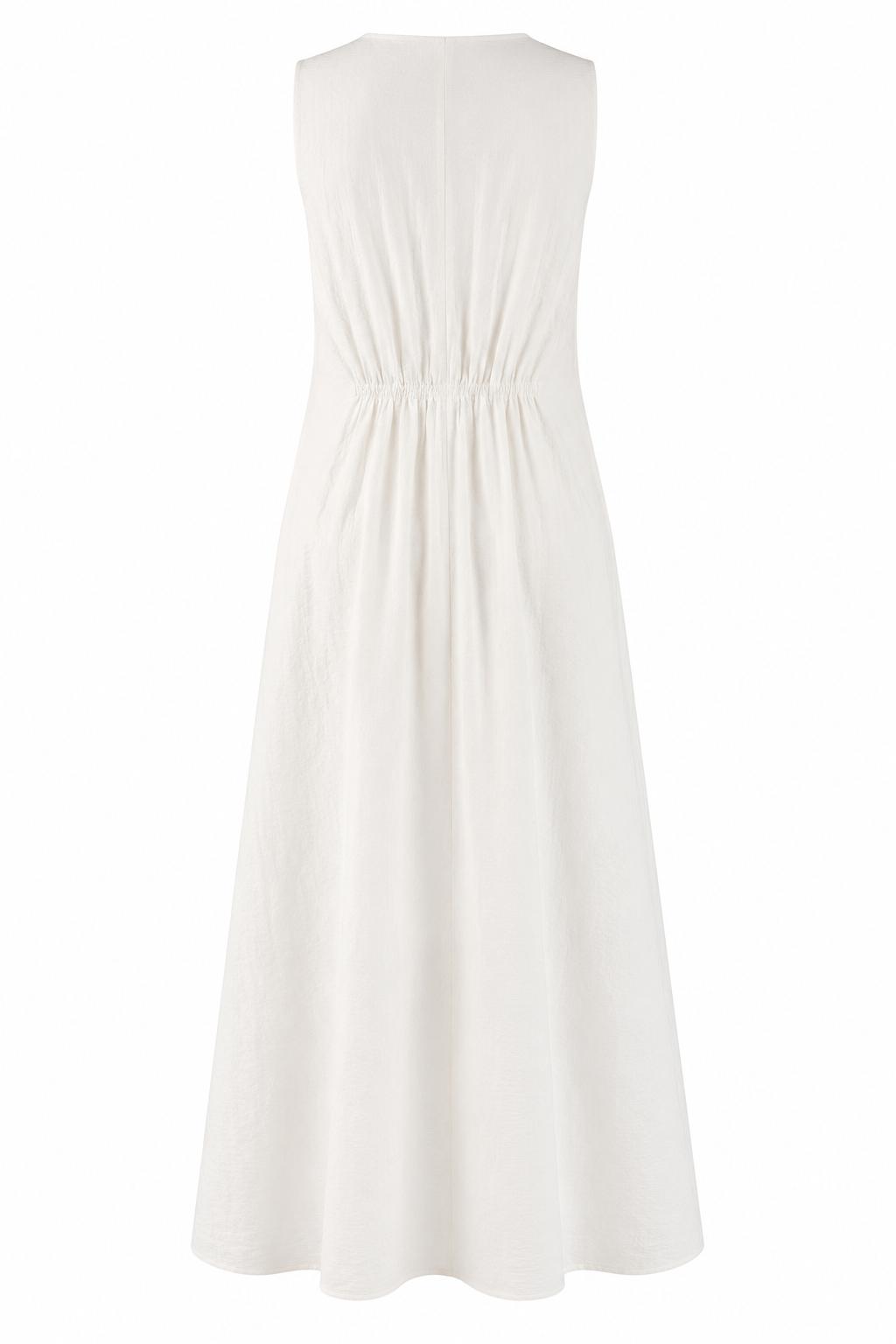 Vestido Largo Blanco Fluido