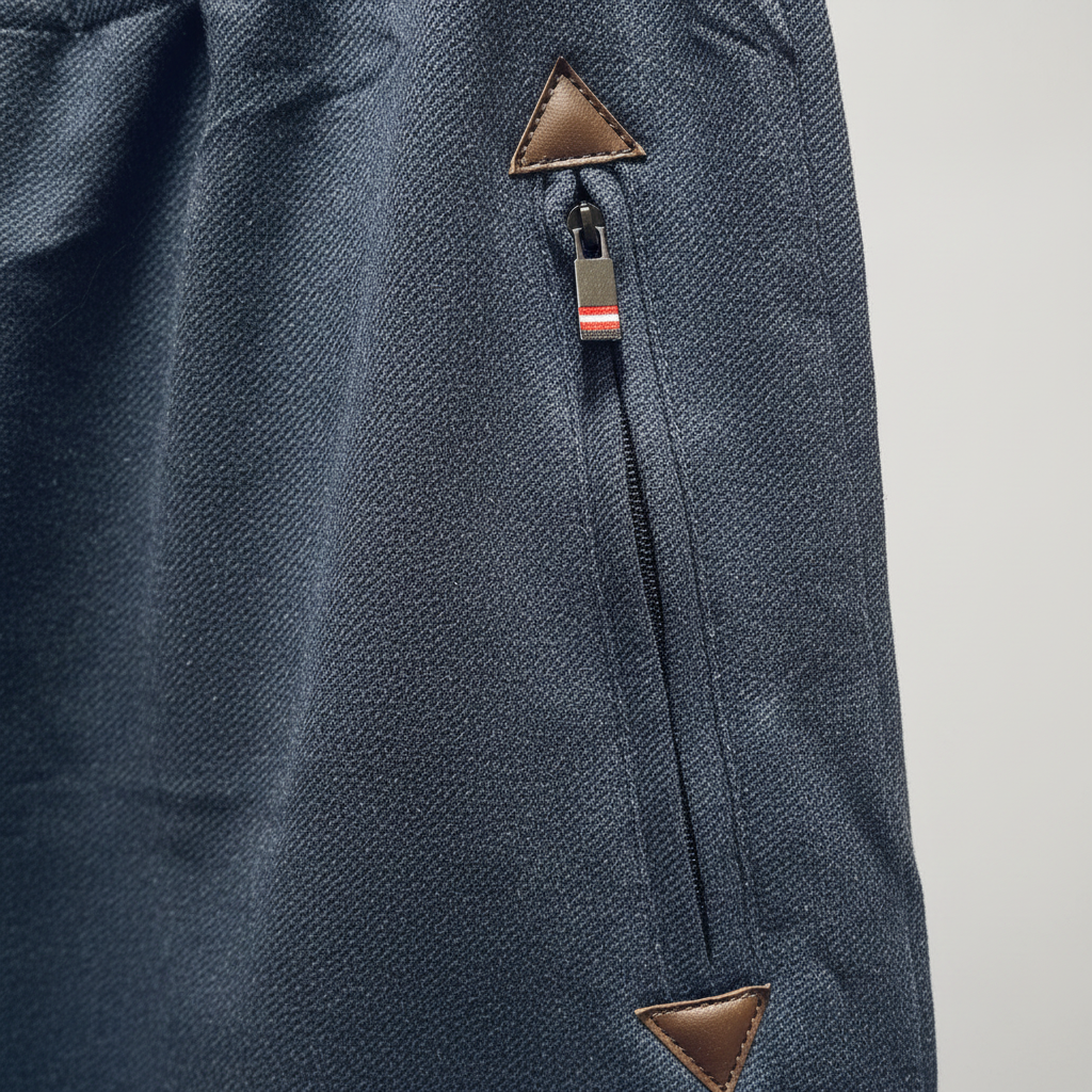 Shorts azul marino - detalle cremallera