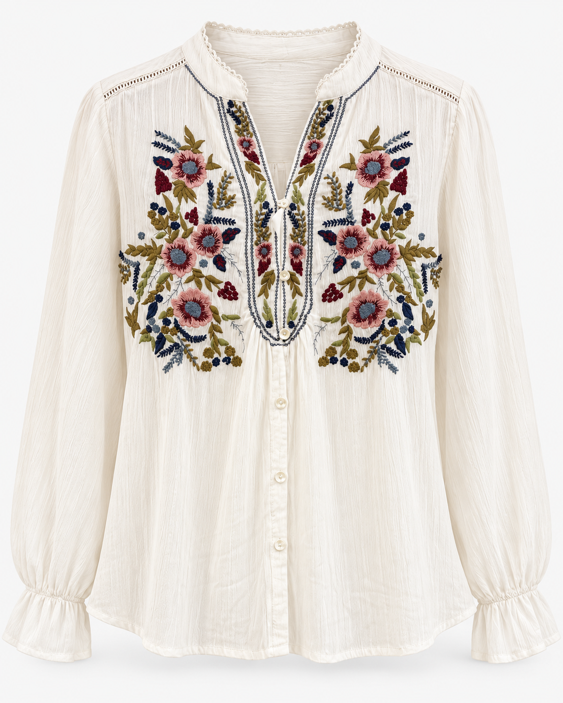 Blusa Bordada Floral – Luna Llena