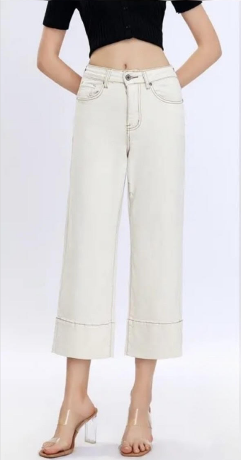 Pantalon tejano dobladillo ancho | Estilo Vintage Moderno