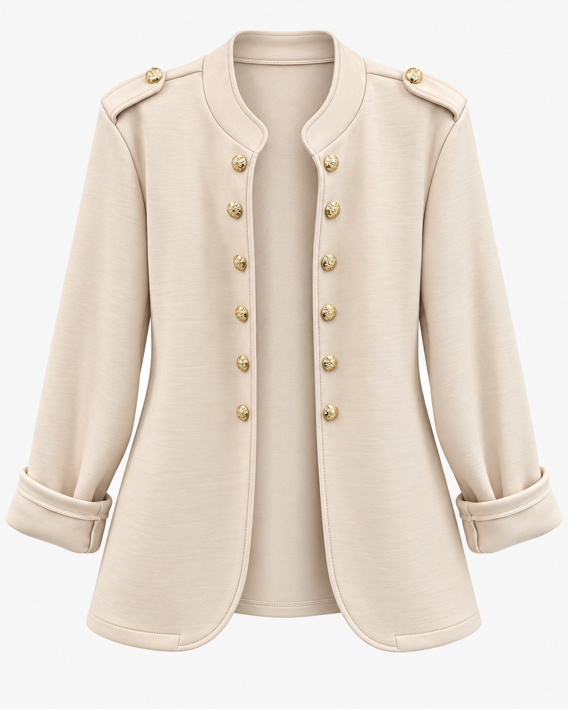 Chaqueta Militar con Botones Dorados