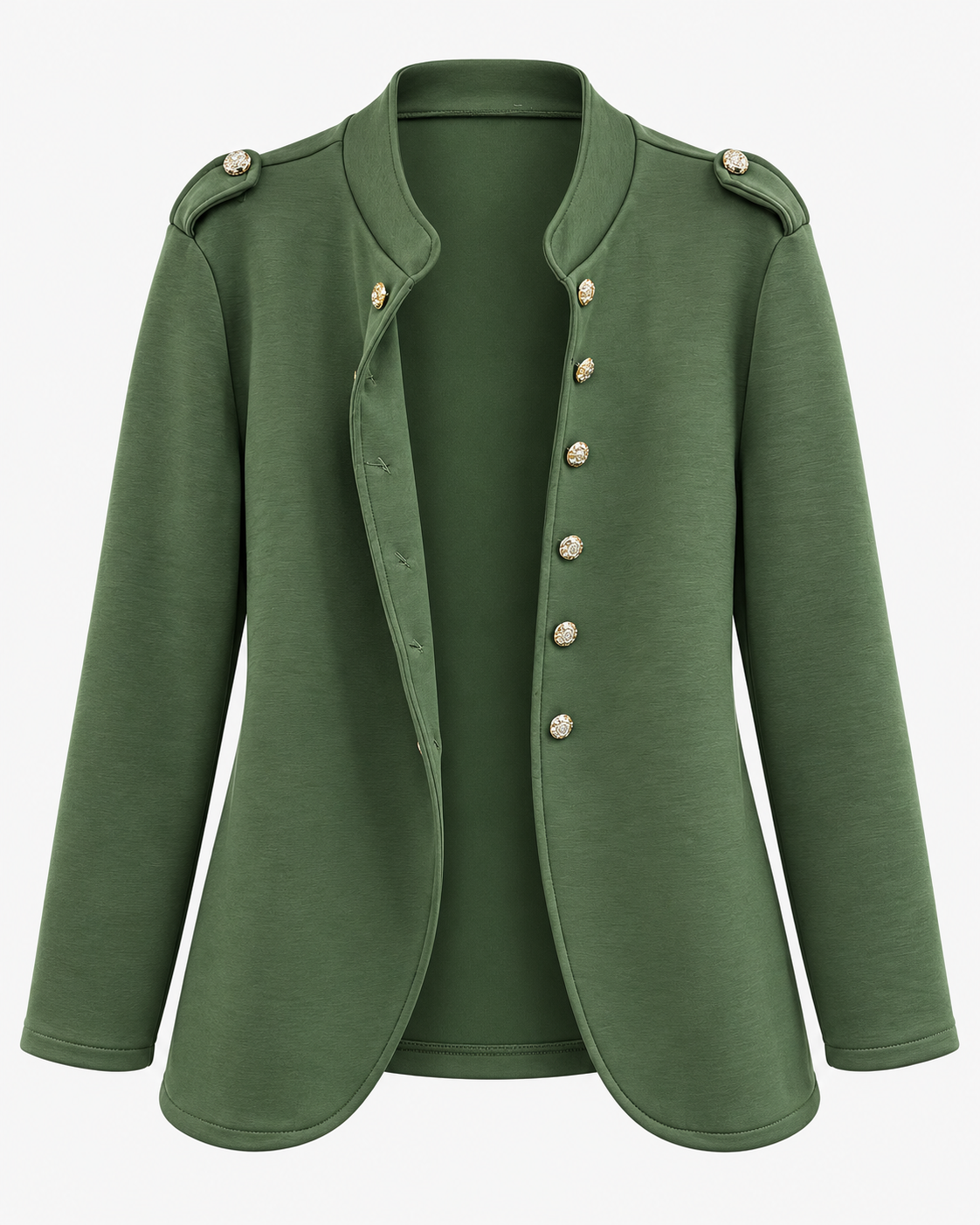 Chaqueta Militar con Botones Dorados