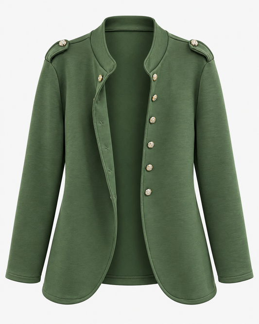 Chaqueta Militar con Botones Dorados