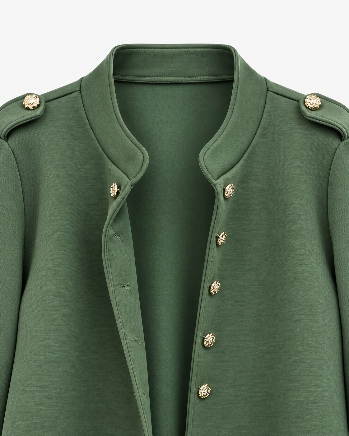Chaqueta Militar con Botones Dorados