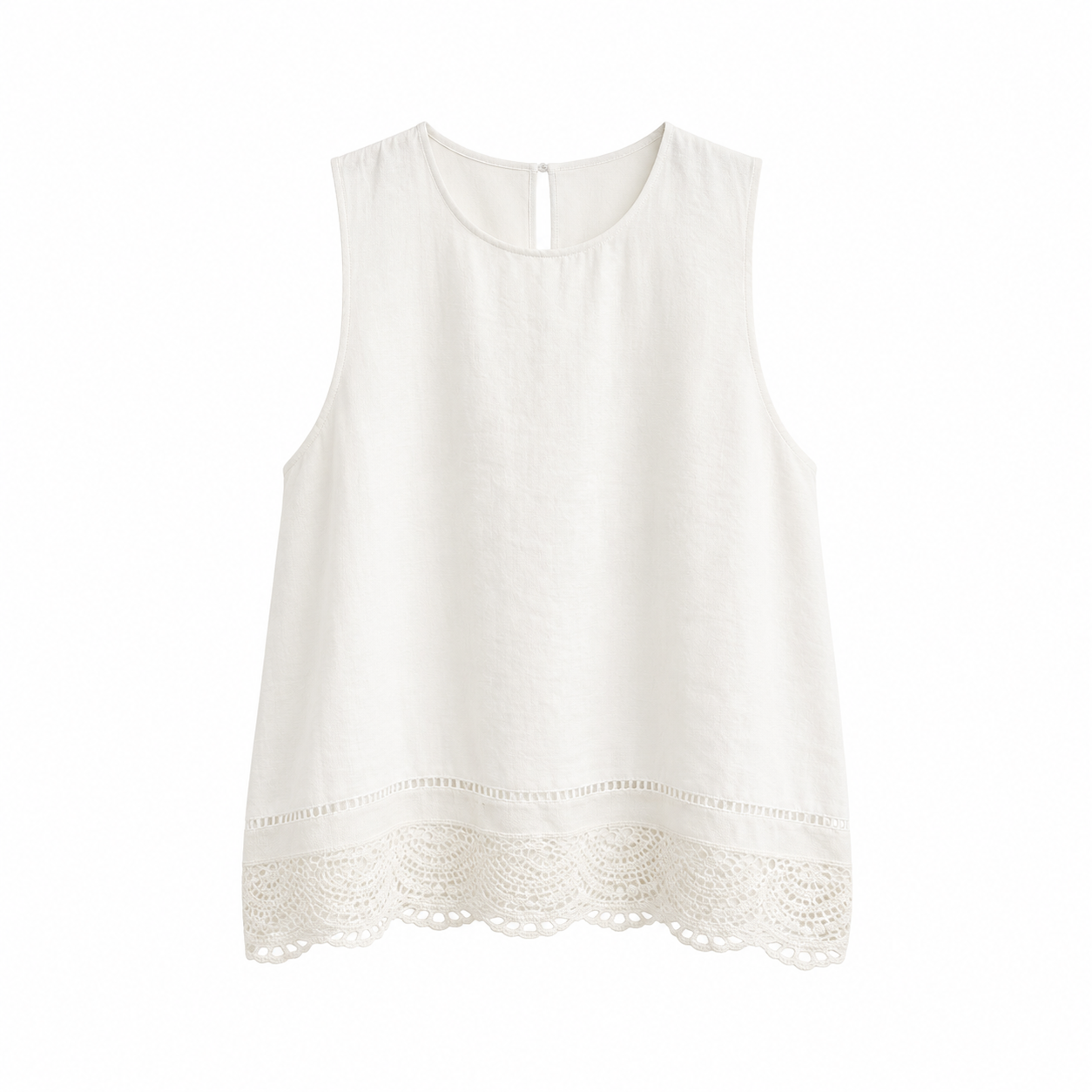Top Blanco Detalle Encaje