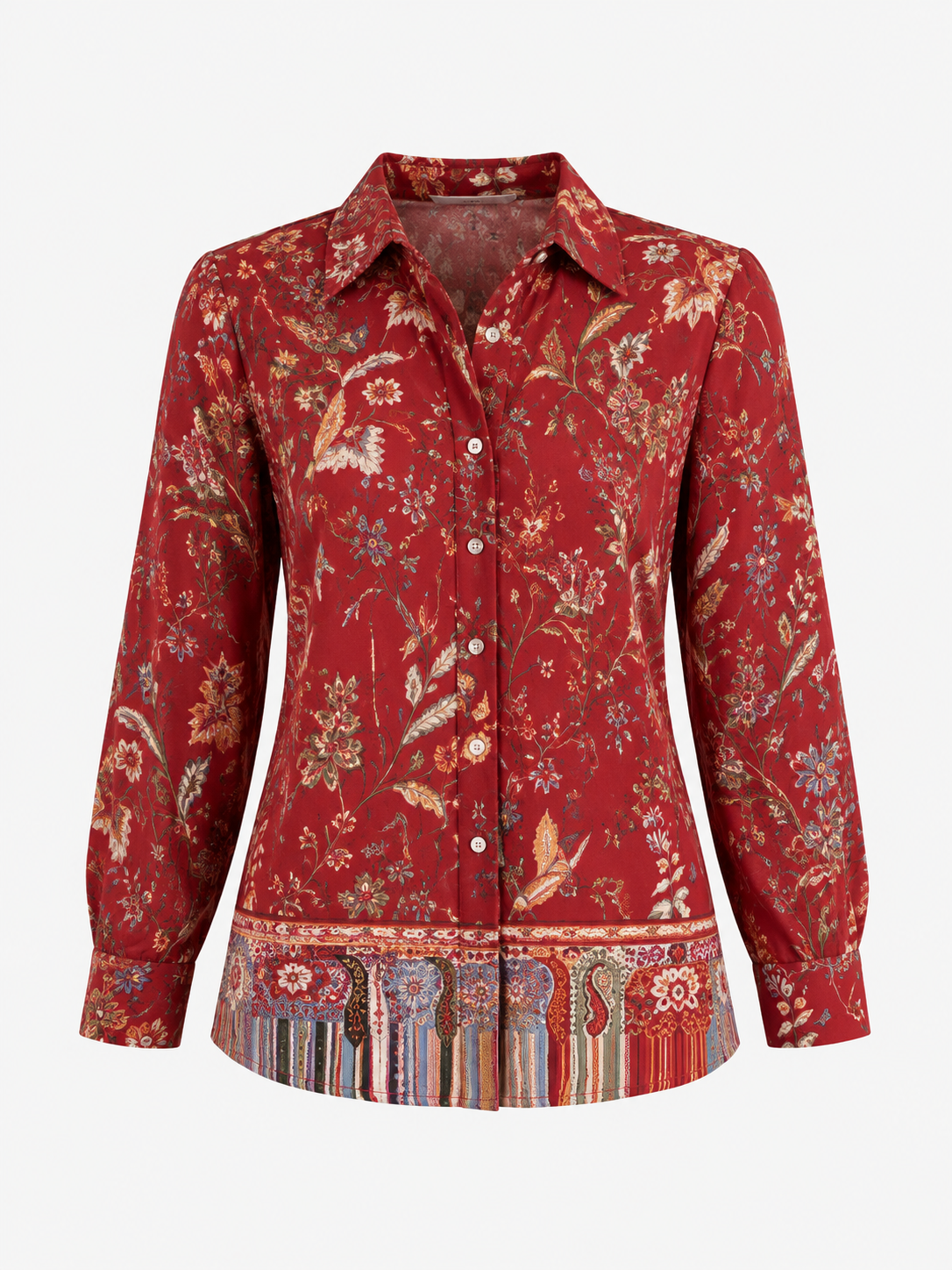 Blusa Estampada Boho Roja