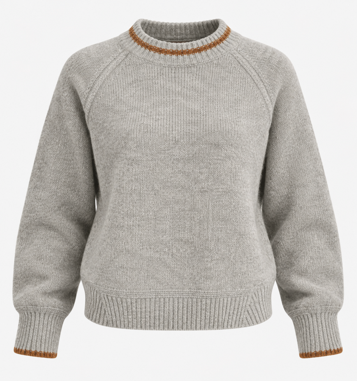 Jersey de Punto Gris con Detalle Contraste