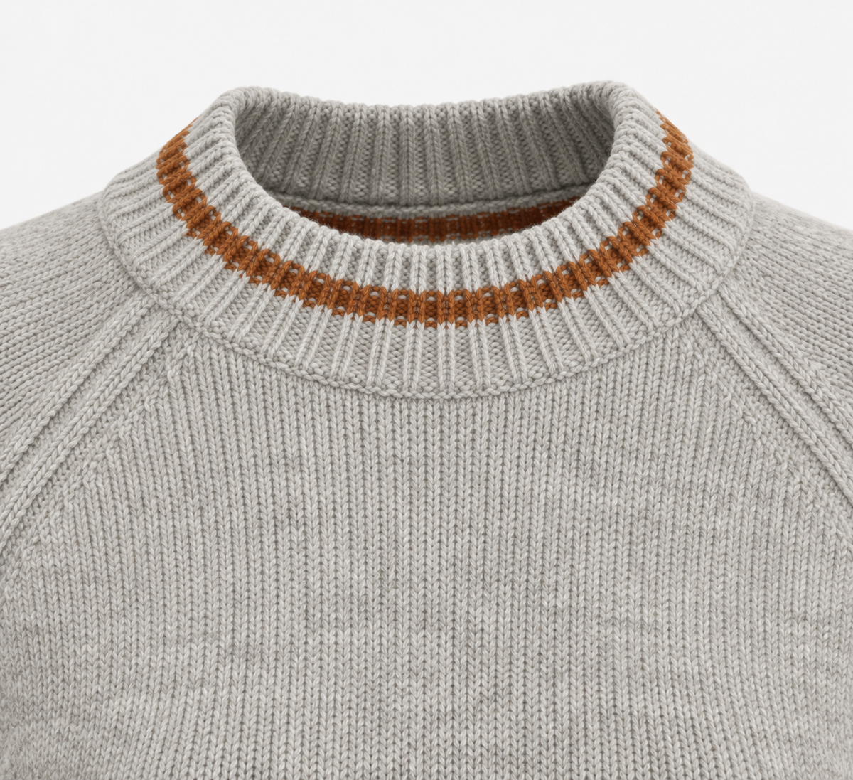Jersey de Punto Gris con Detalle Contraste