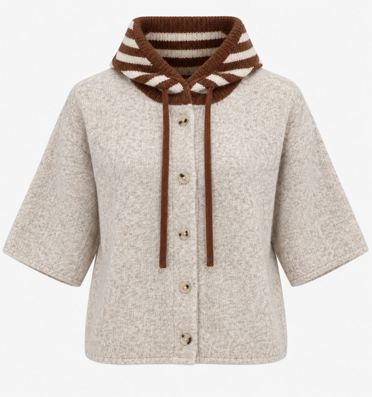 Chaqueta de Punto Beige