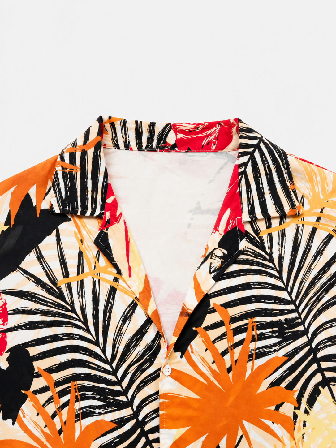Camisa Estampada Cuello Mao