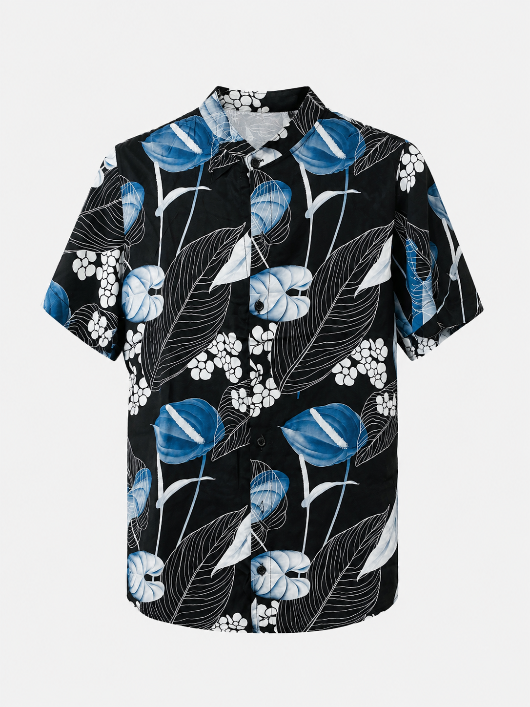 Camisa Hawaiana Negra