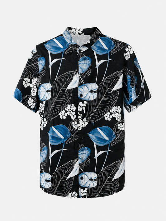 Camisa Hawaiana Negra