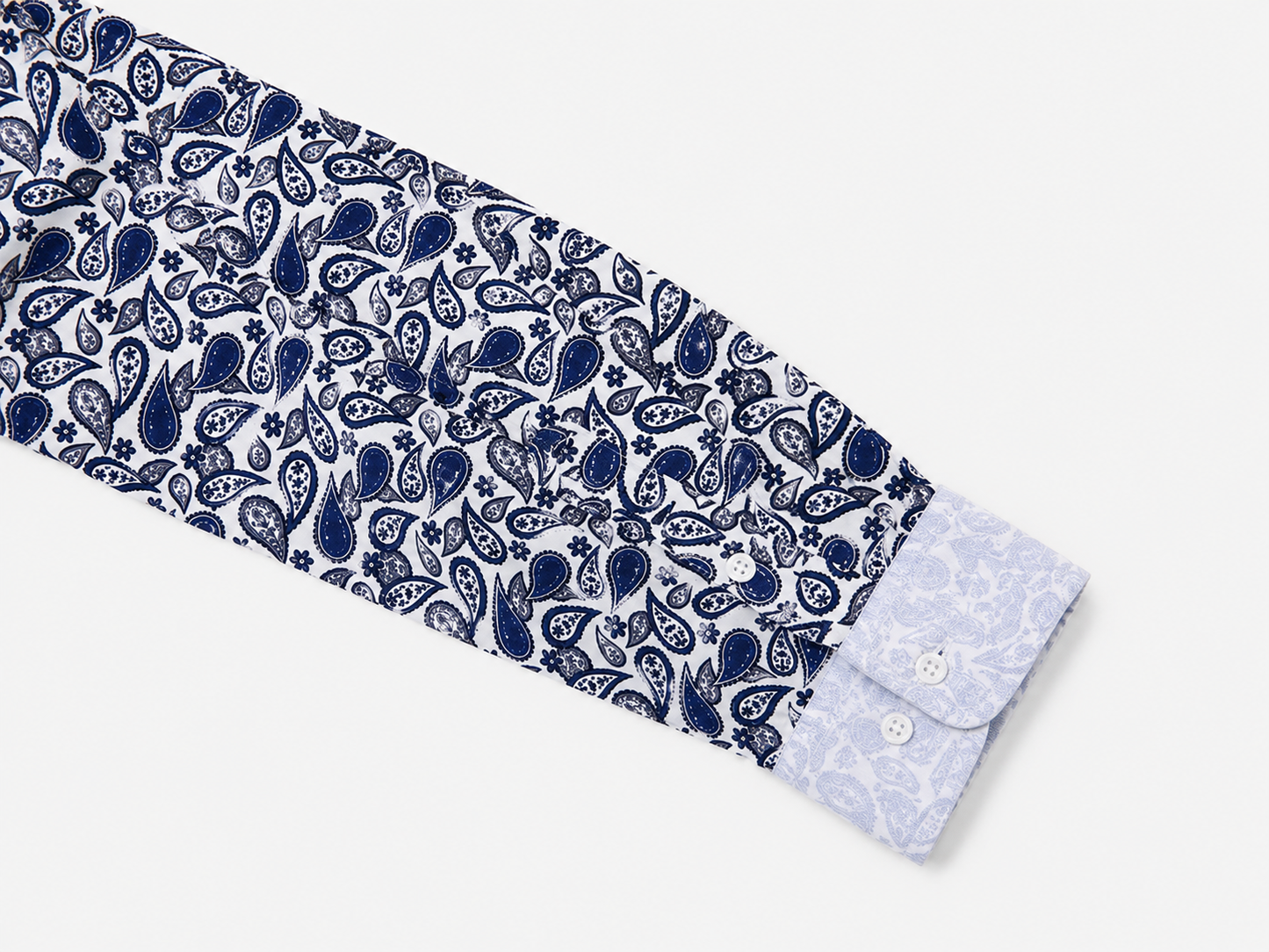 Camisa Blanca Estampado Cachemir