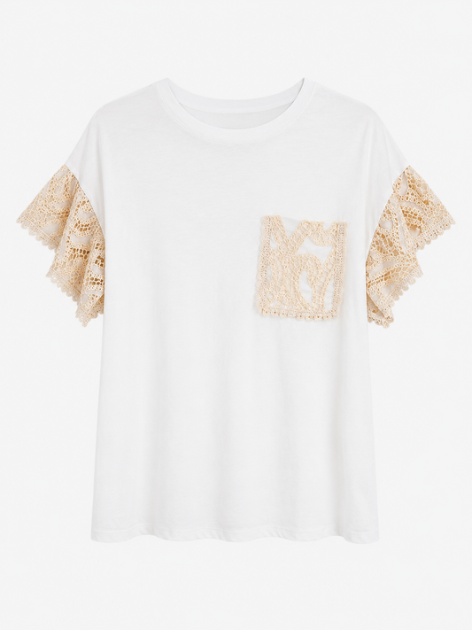 Camiseta crochet pocket