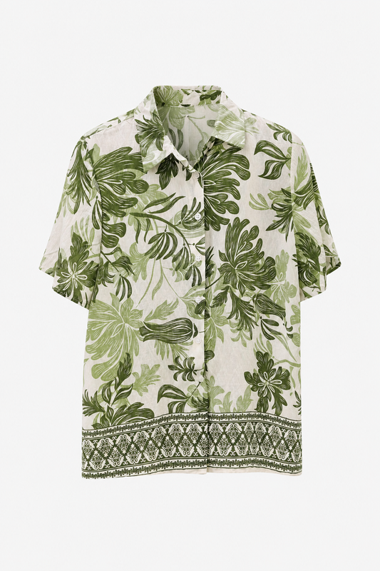Camisa estampado tropical