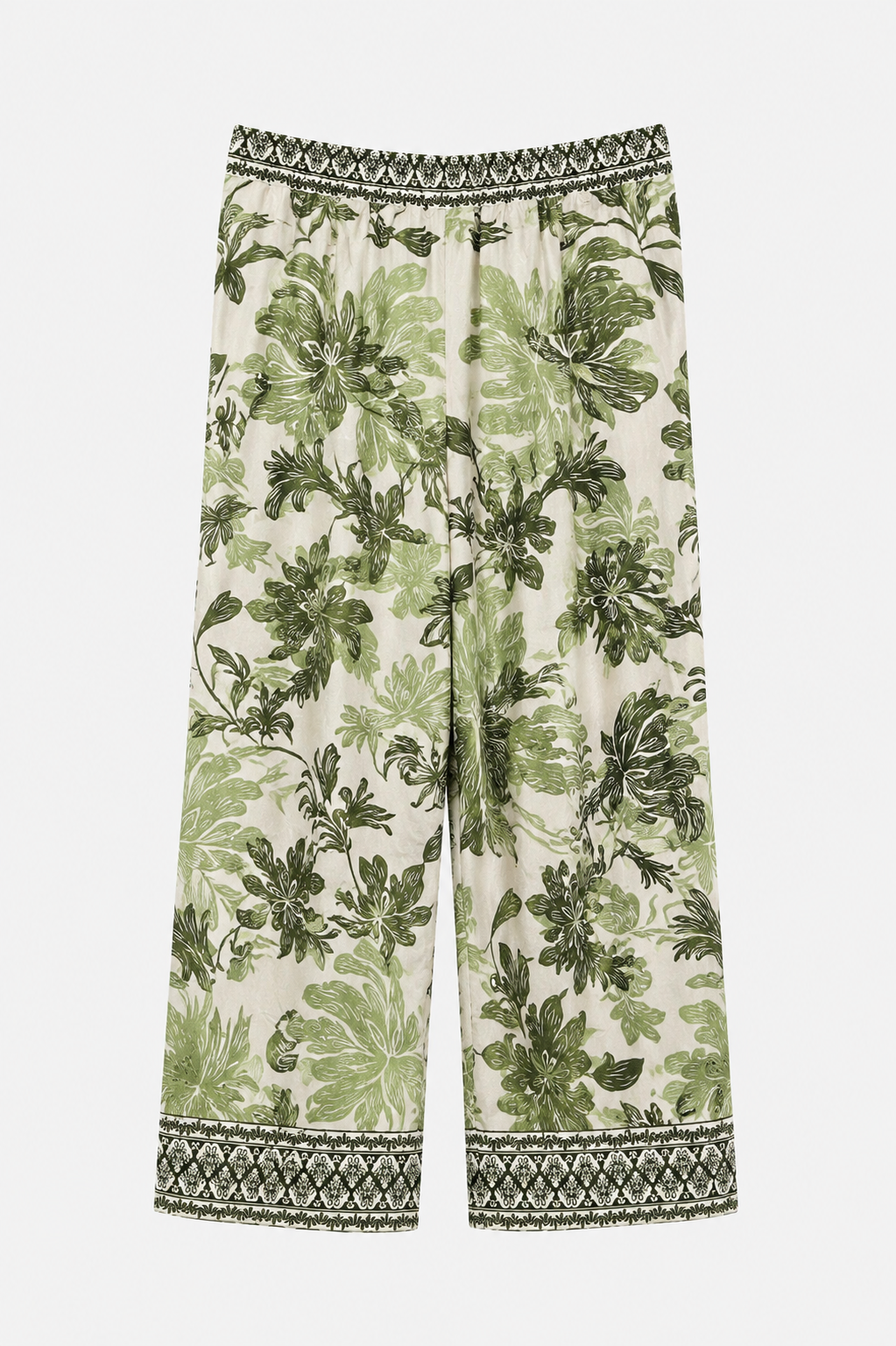 Pantalón estampado tropical