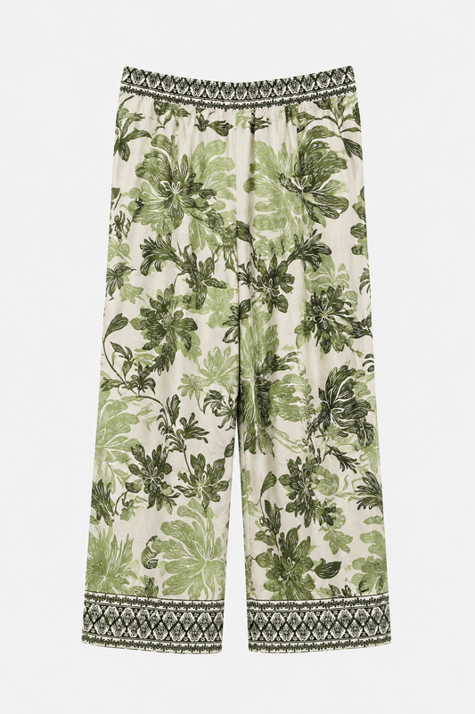 Pantalón estampado tropical