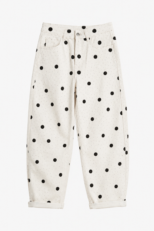 Jeans lunares brillo
