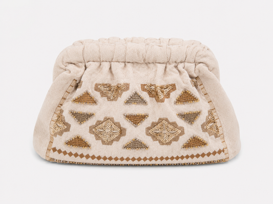 Bolso étnico beige