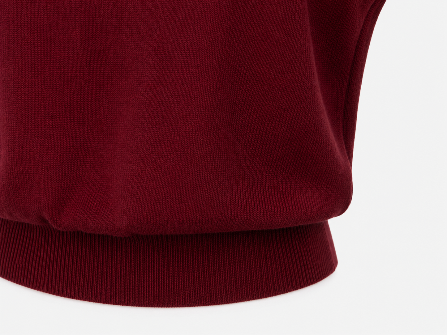 Jersey Burdeos de Punto con Cuello Alto