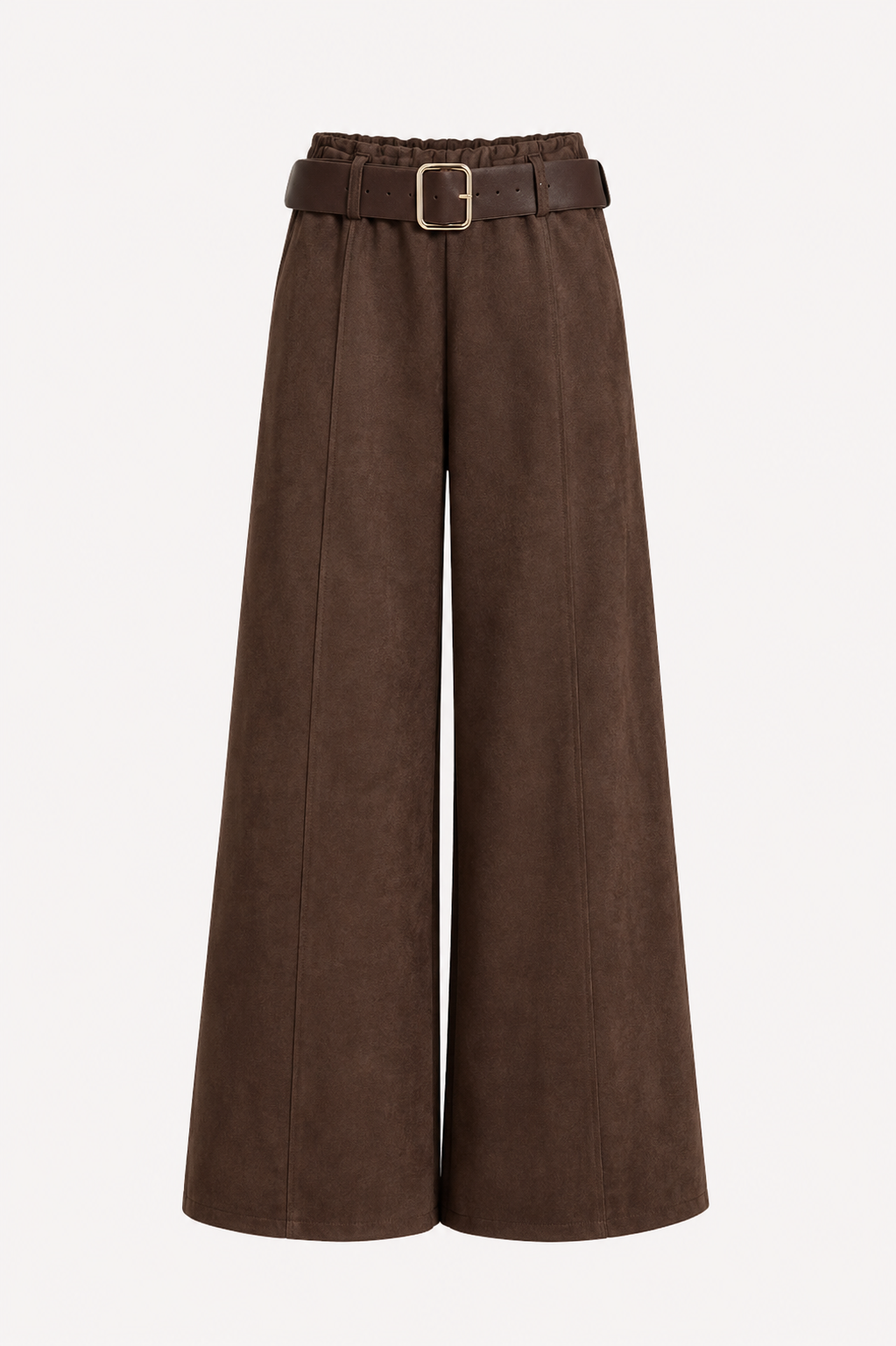 Pantalón Palazzo Chocolate con Cinturón