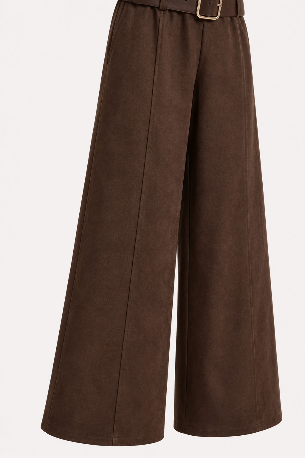 Pantalón Palazzo Chocolate con Cinturón