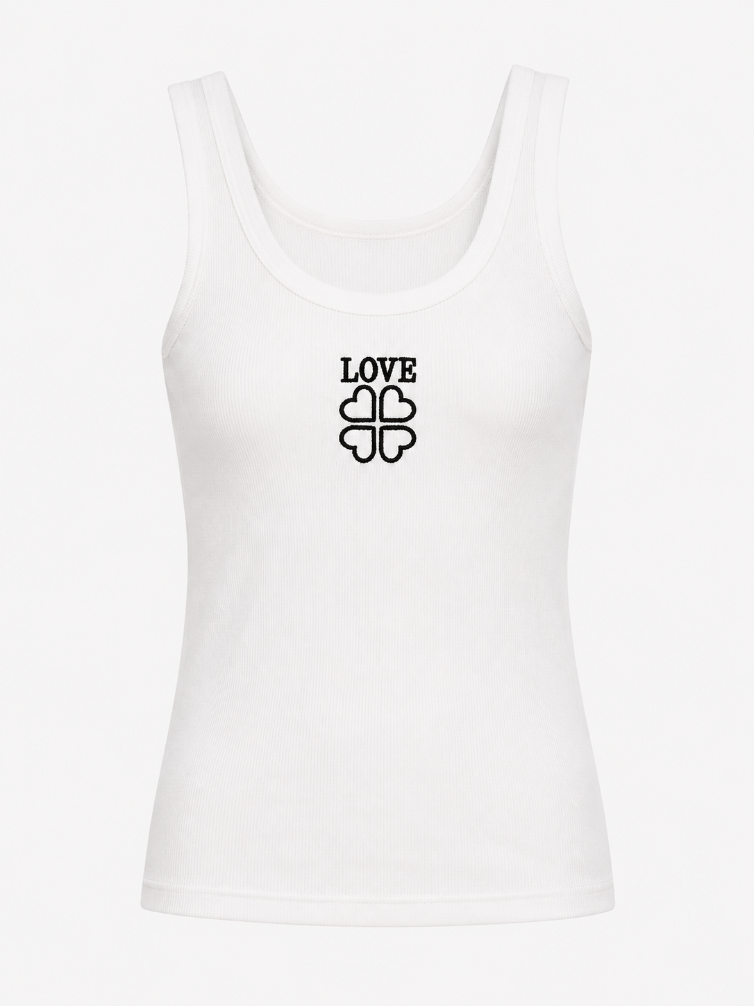 Conjunto Camisa de Rayas Azul Cielo con Camiseta Love Blanca