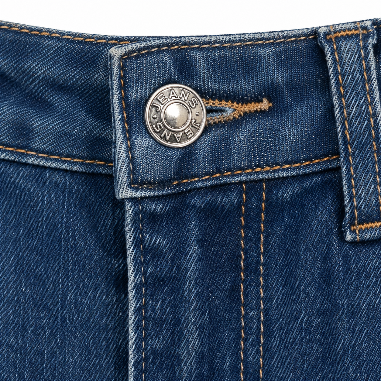 Jeans Azul Denim con Costuras Decorativas