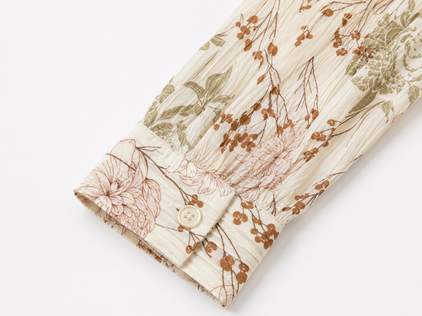 Blusa Bambula Beige Estampado Floral