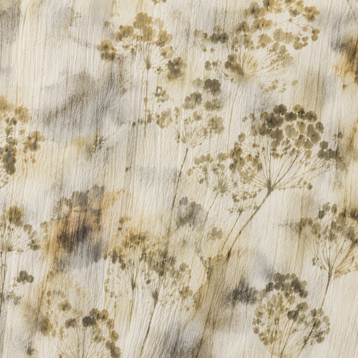Blusa Bambula Beige Estampado Floral Acuarela