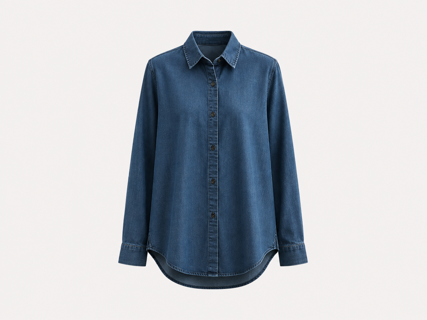Camisa Tencel Denim Azul