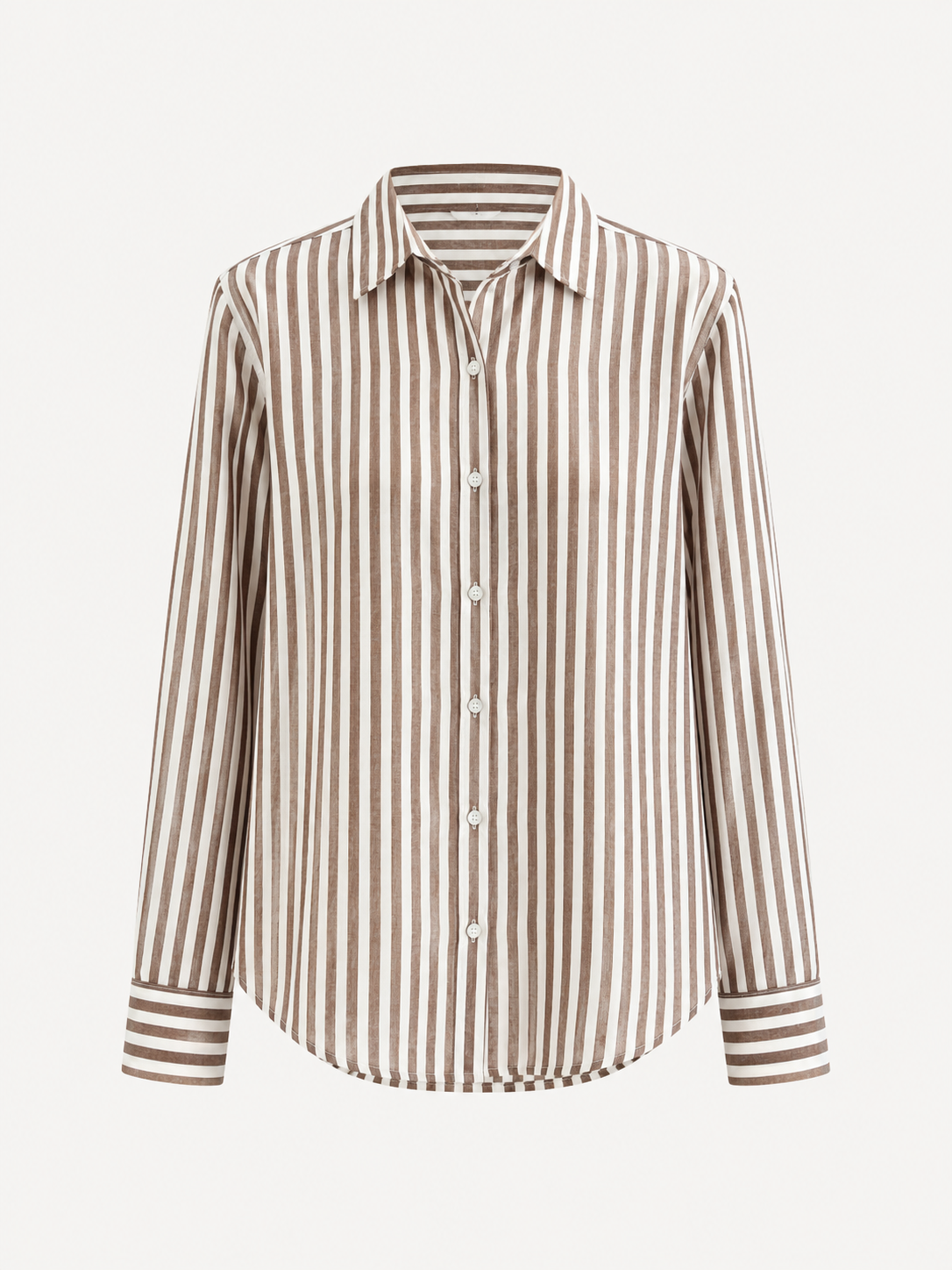 Camisa Oxford Rayas Chocolate