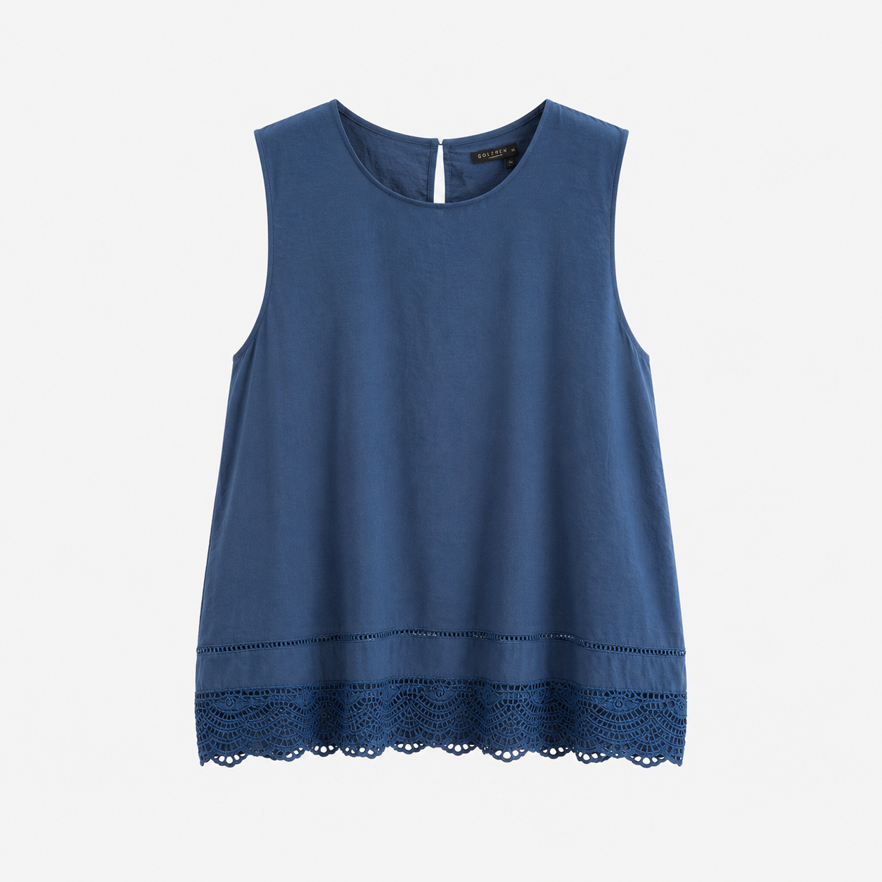 Camisa Azul Marino de Tirantes con Bordado
