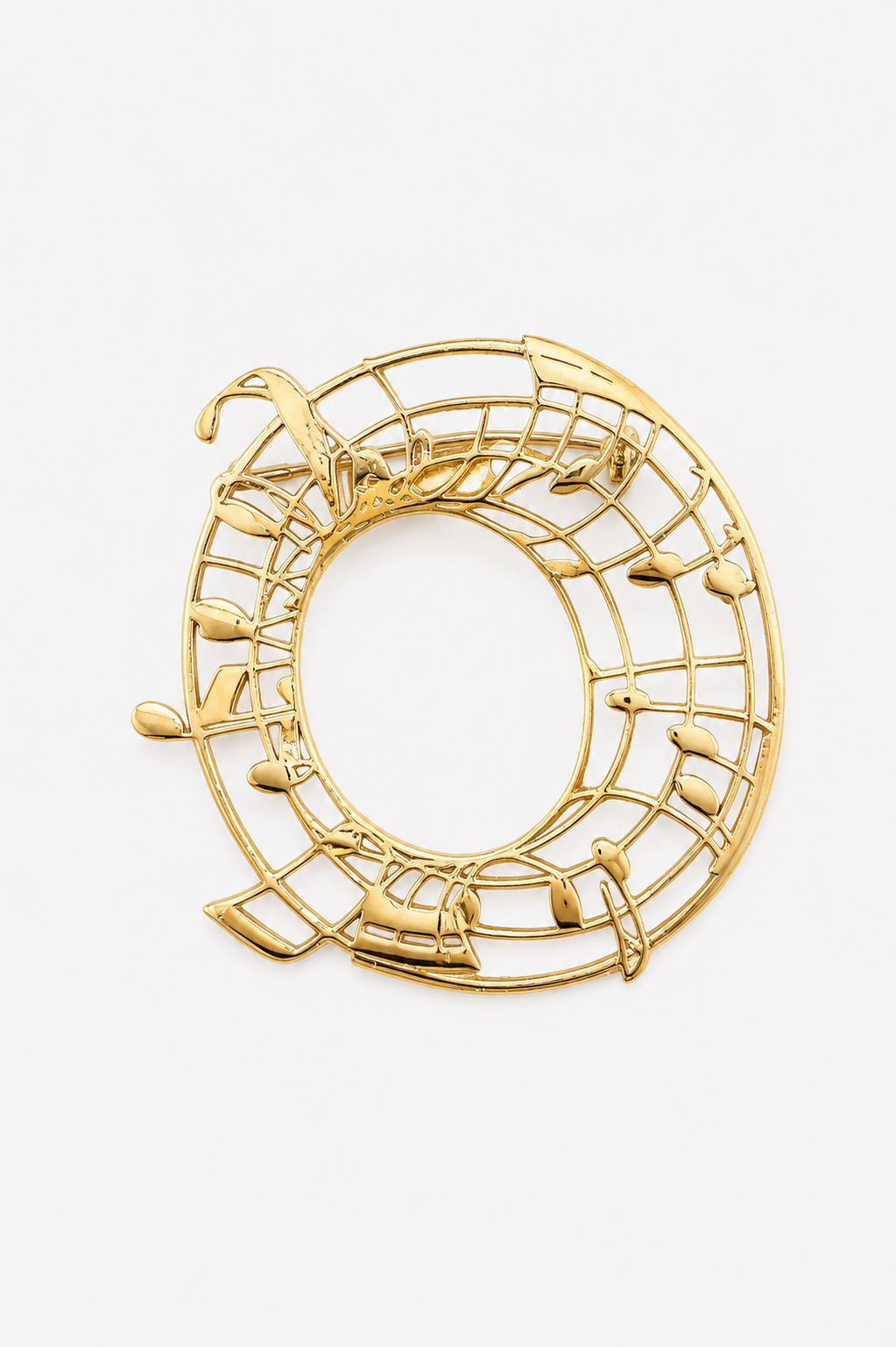Broche nacarado dorado