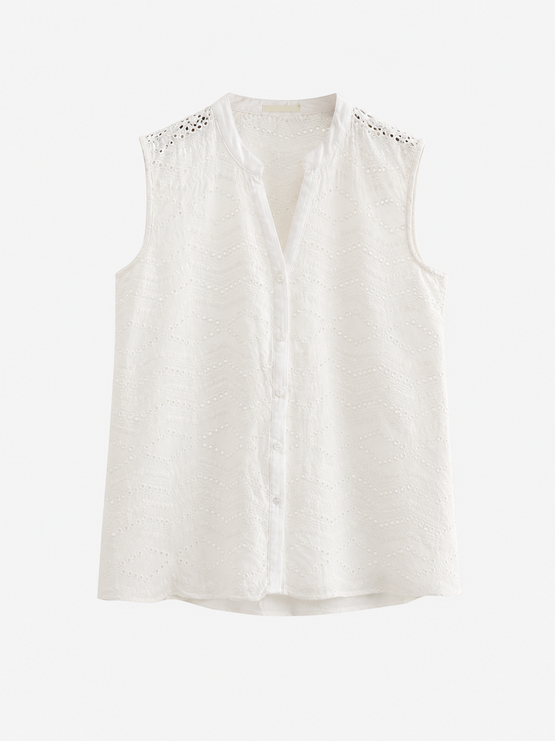 Top Blanco Detalle Encaje