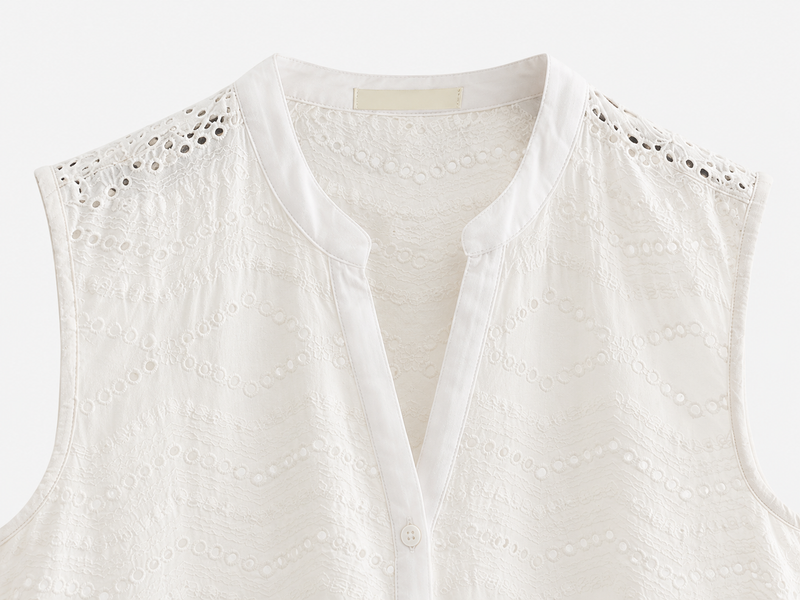 Top Blanco Detalle Encaje