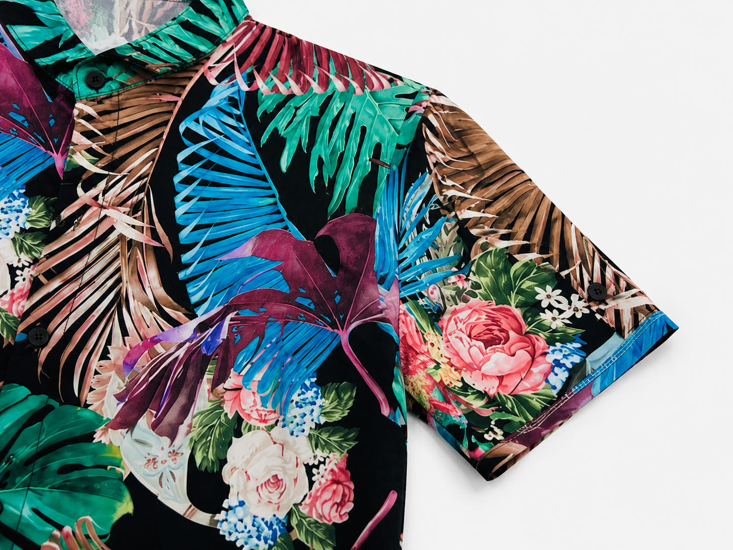 Camisa Estampada Cuello Mao