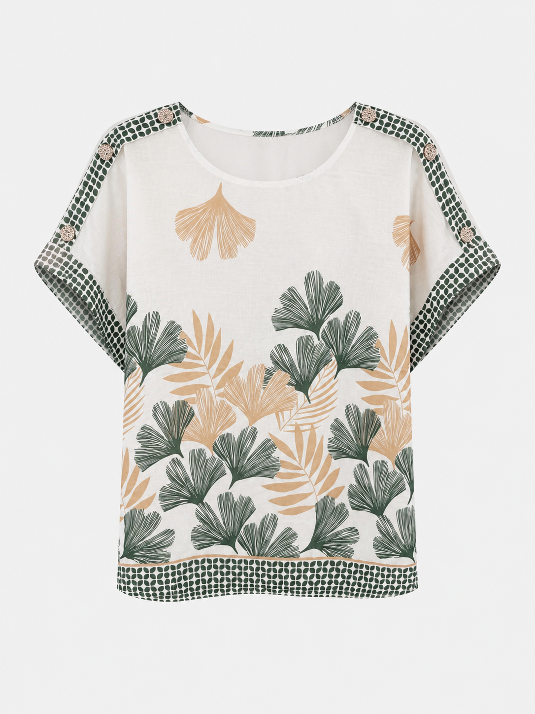Blusa Hojas Mujer