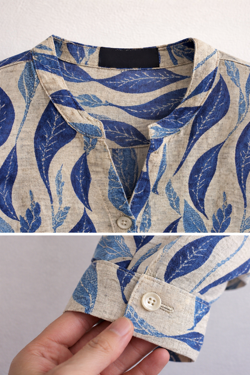 Blusa Estampada Cuello Pico Mujer - Prenda Versátil