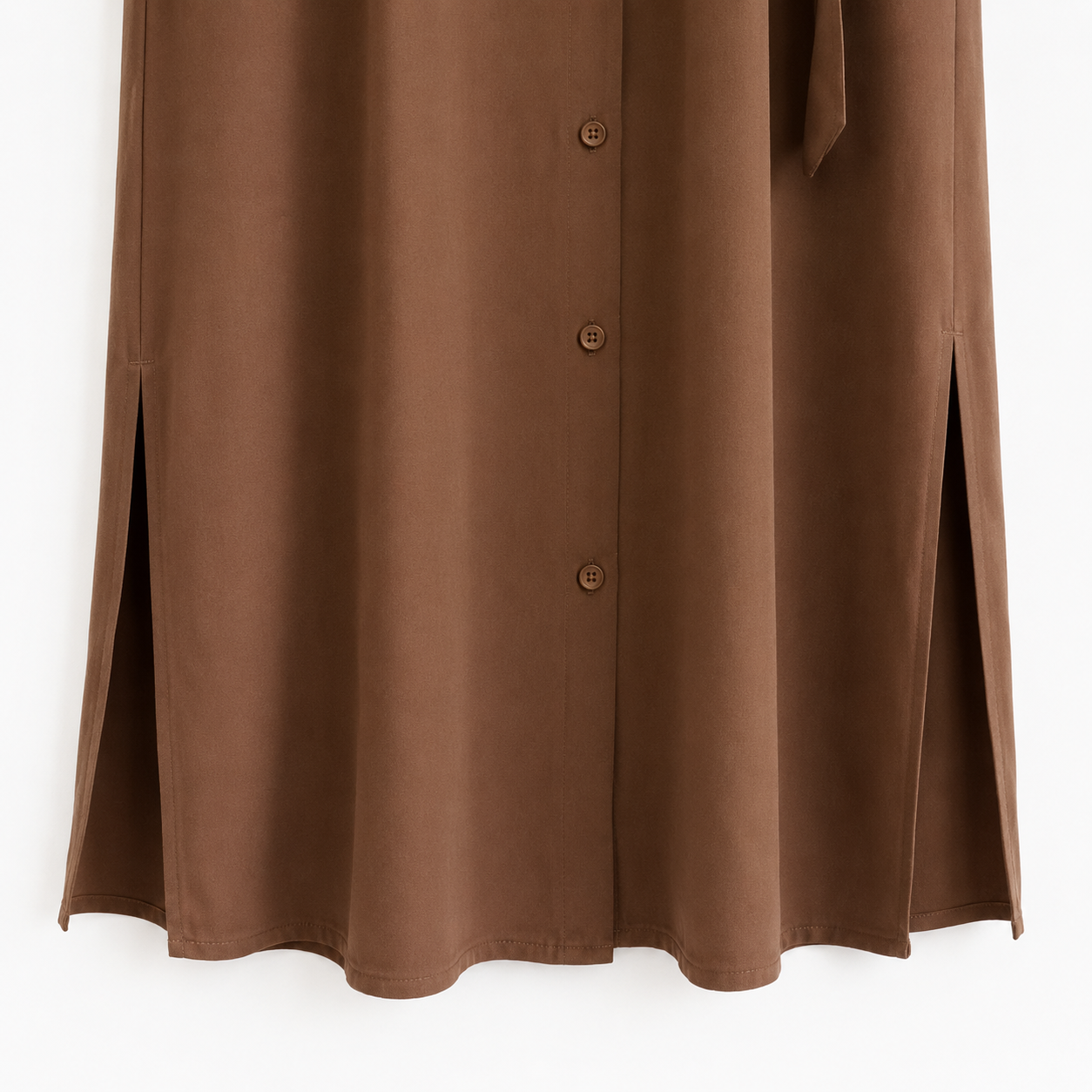 Midi Shirt Dress Camel