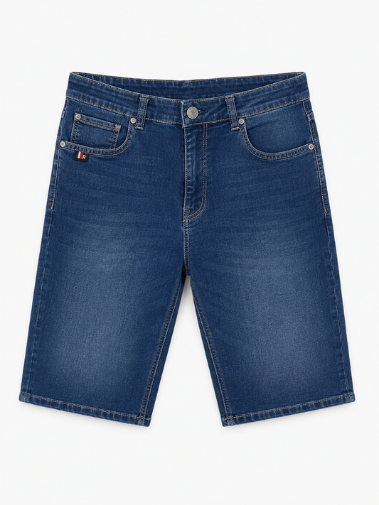 Bermuda Vaquera Denim Azul Hombre Cargo