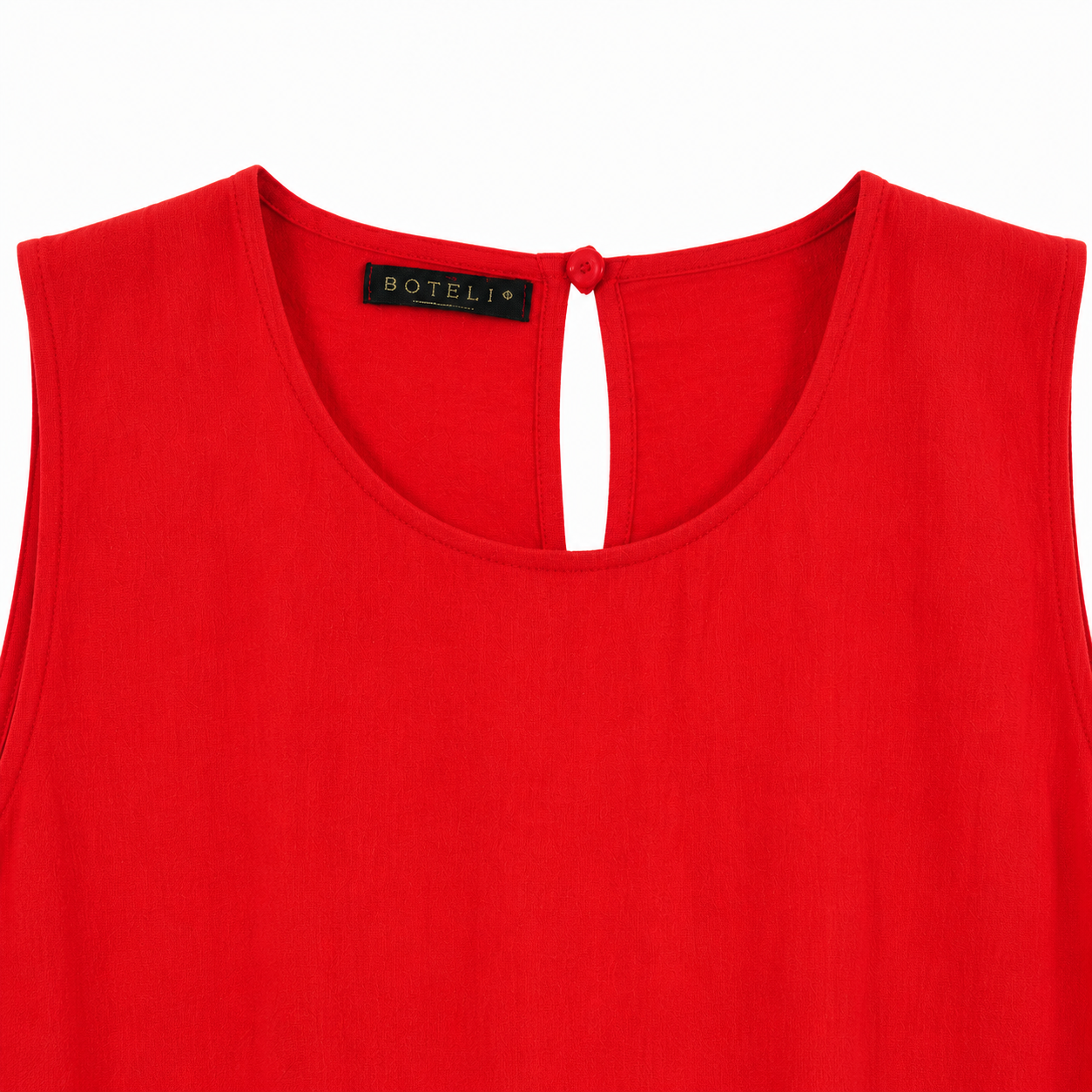 Camisa Roja de Tirantes con Bordado