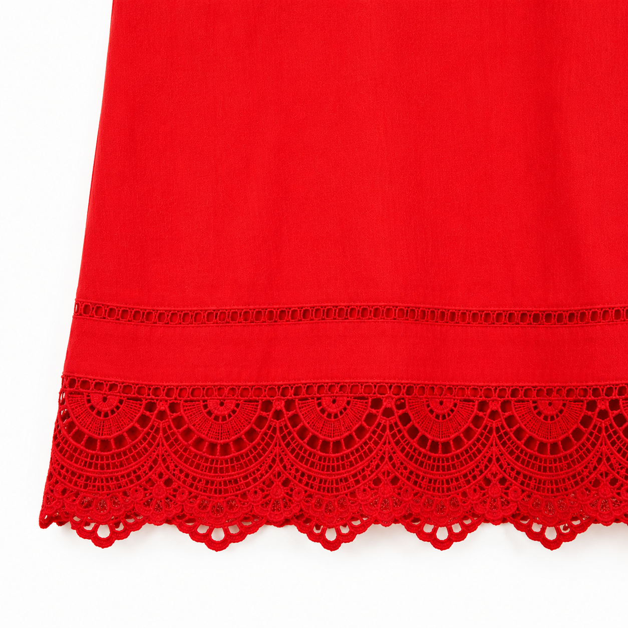 Camisa Roja de Tirantes con Bordado