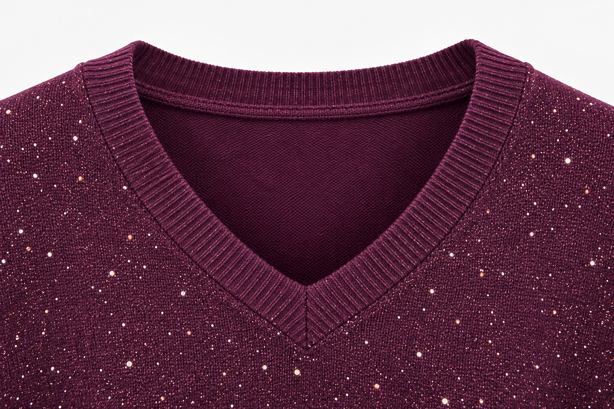 Jersey Oversize de Punto con Brillo