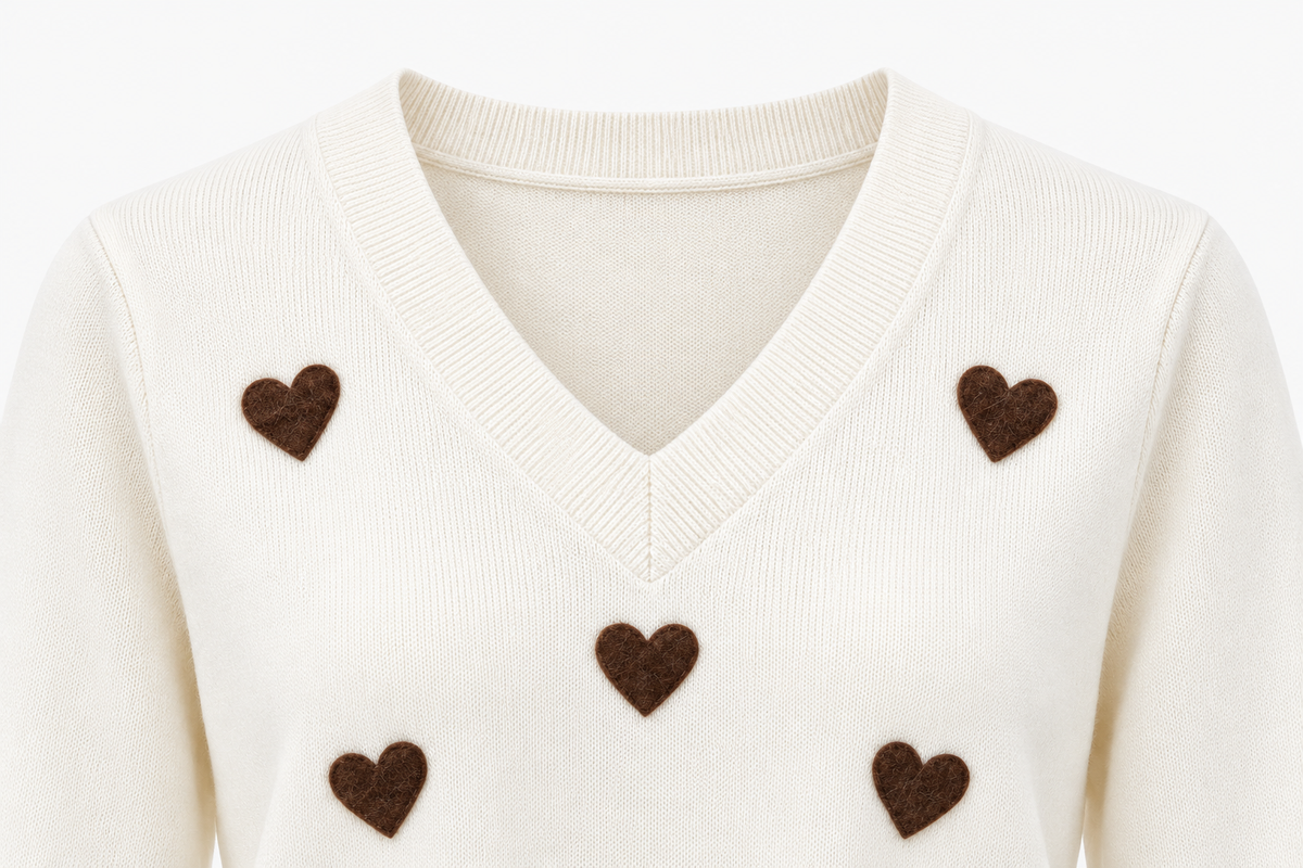 Jersey corazones talla única