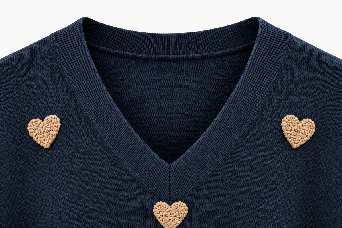 Jersey corazones talla única