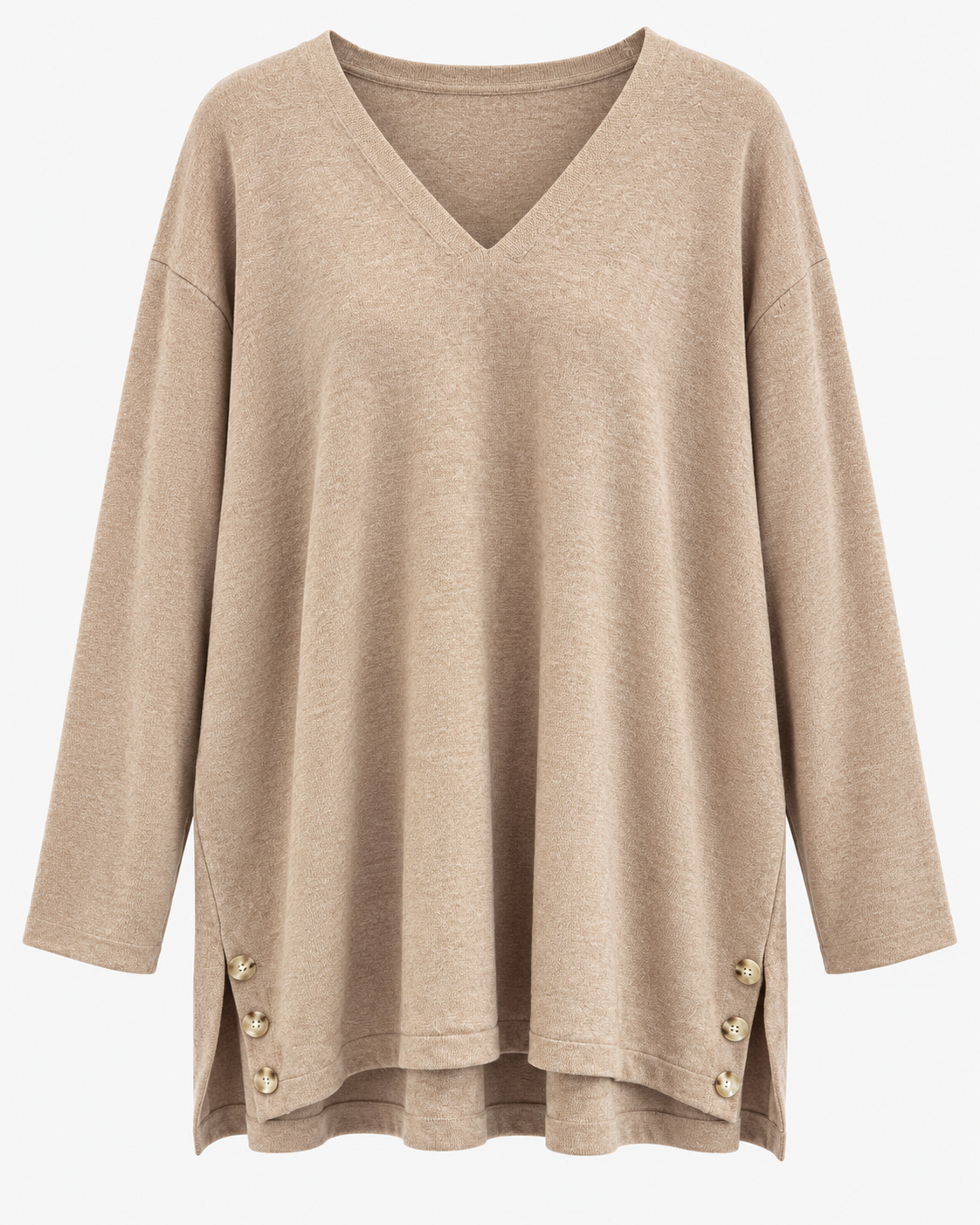 Jersey oversize de punto con escote en V